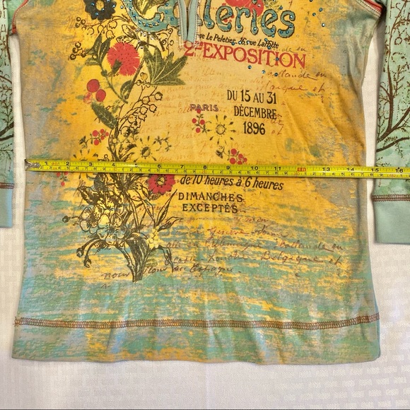 NWT! Skinny Minnie vintage top with sweater type collar - Picture 8 of 13